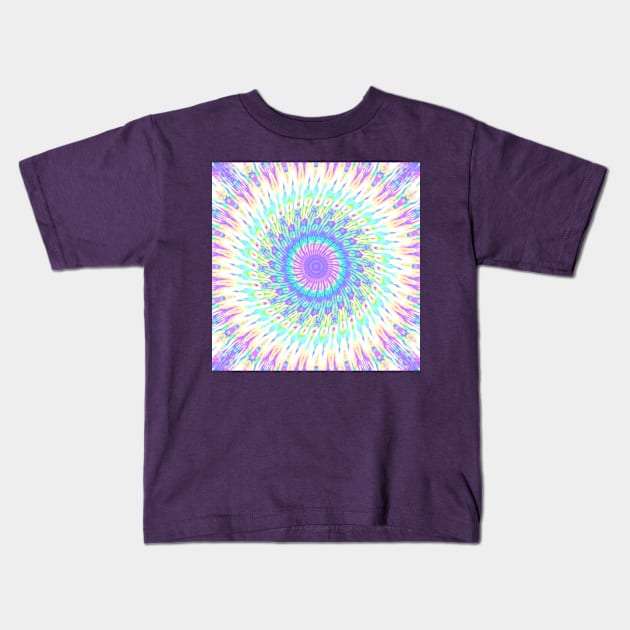 Kaleidoscope Tie Dye Kids T-Shirt by TrueArtworxGraphics